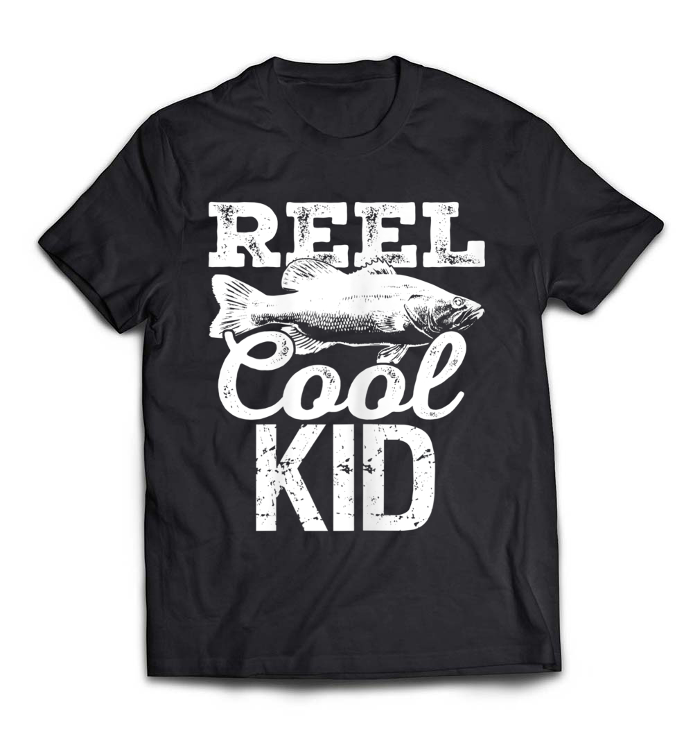 Reel Cool Kid Fishing Outdoor Angler T-Shirt: Perfect for Young Fishing Enthusiasts